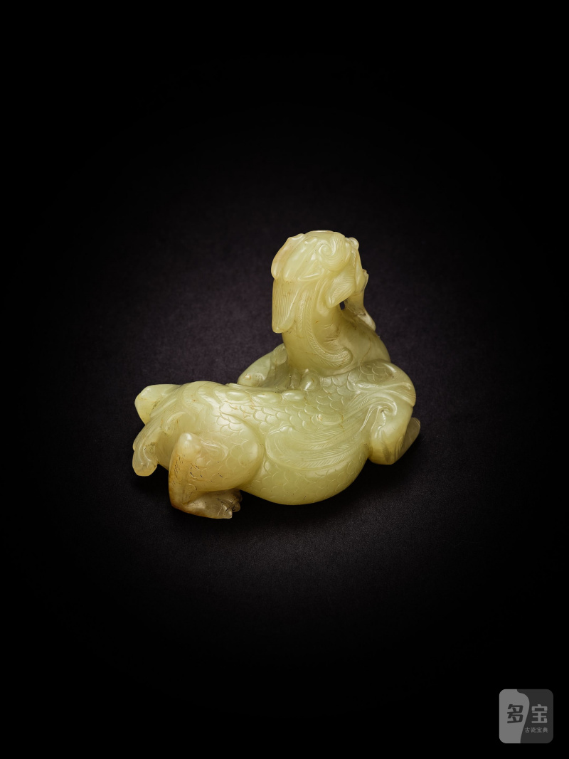 清　黃玉瑞獸 | A YELLOW JADE FIGURE OF A MYTHICAL BEAST - 图5